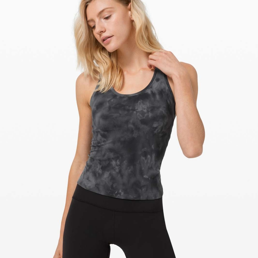 Lululemon Cool Racerback Shorter Nulu Diamond Dye Pitch Grey Graphite Grey 8-10